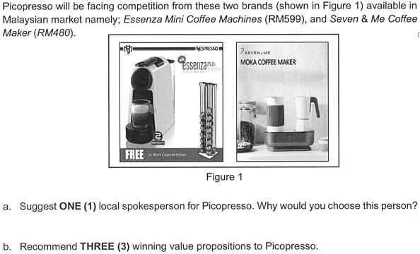 Picopresso will be facing competition from these two brands (shown in