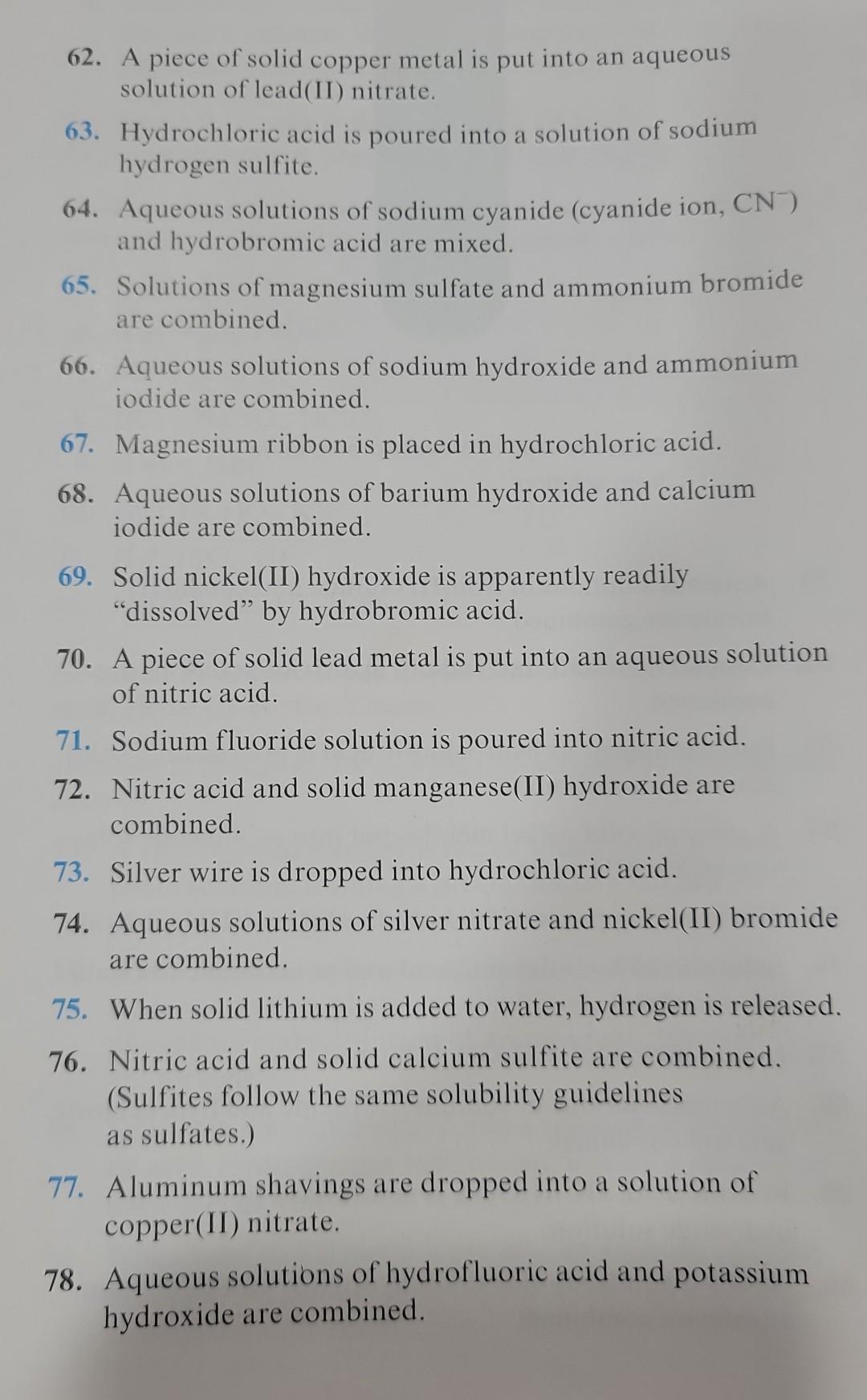 help please with steps. 64.70.76. 62. A piece of solid copper
