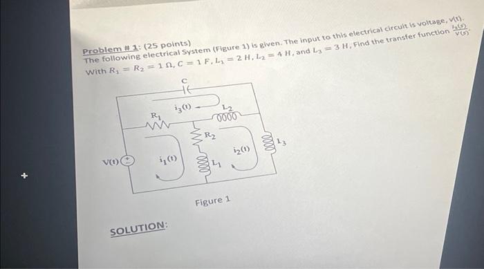 FULL SOLUTION USING IMPEDIANCE METHOD PLEASE Problem \# 1: (25 points) The