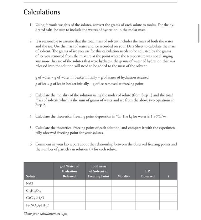 set it aside. Pour the solution into the 150mL beaker containing the