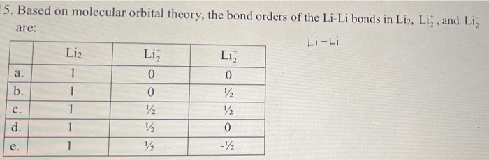 explain and show work please and thank you 5. Based on molecular