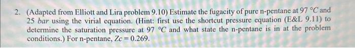 please help with steps. Will upvote! 2. (Adapted from Elliott and Lira