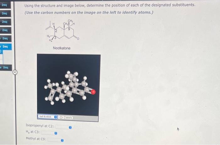 please help with solving. Using the structure and image below, determine the