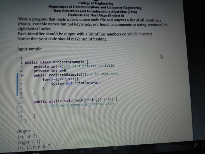  Data structures and introduction to algorithm College of Engineering Department of