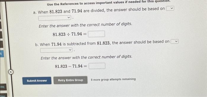  Use the References to access important values if needed tor this