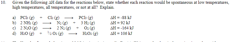 please explain all steps Given the following H data for the reactions