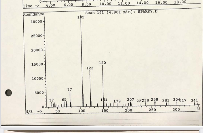 is calculated as 2. The structure of this molecule is 3. IR