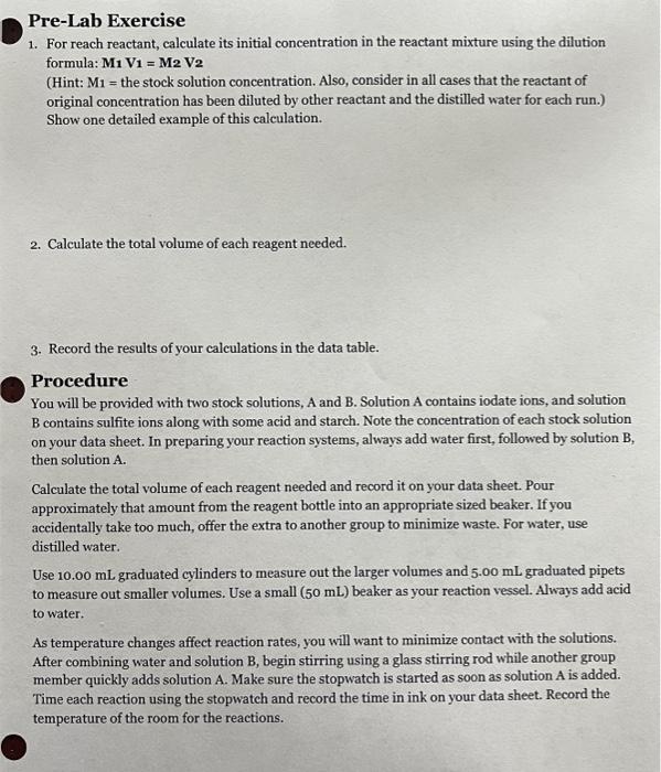 pre lab questions please show the steps Pre-Lab Exercise 1. For reach