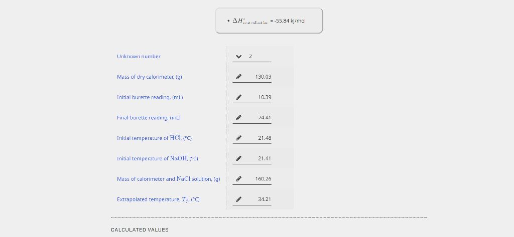 enter 0. Unrounded Rounded Average Ccal,(J/C) 3 5 Unknown number Mass of