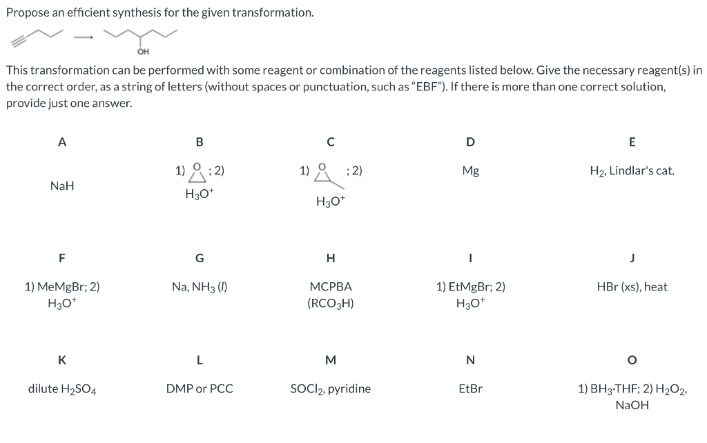  Propose an efficient synthesis for the given transformation. This transformation can