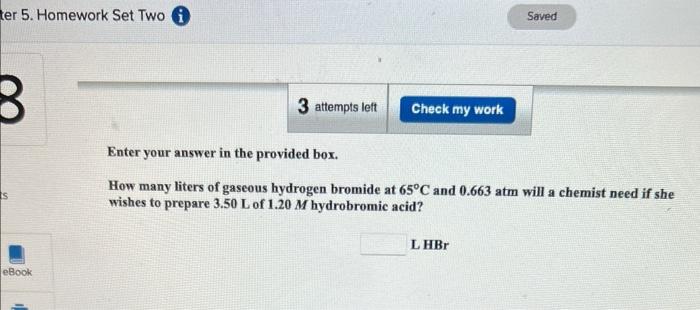 3 part Enter your answer in the provided box. How many liters