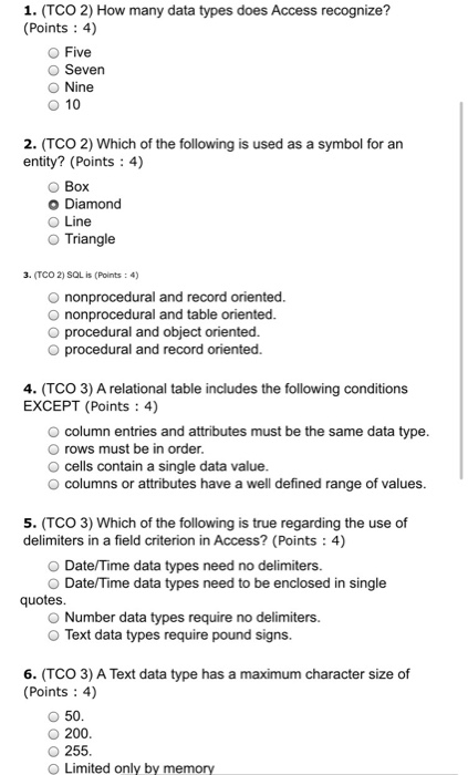  How many data types does Access recognize? Five Seven Nine Which