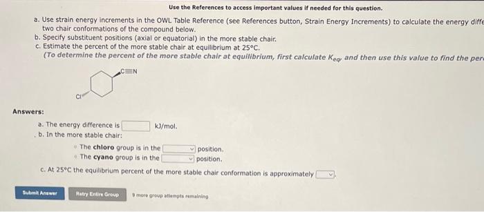  Use the References to access important values if needed for this