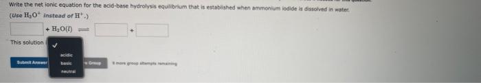 Part A and Part B Write the net ionic equation for the