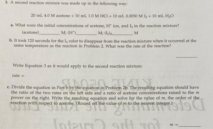 3. A second reaction mixture was made up in the following way: