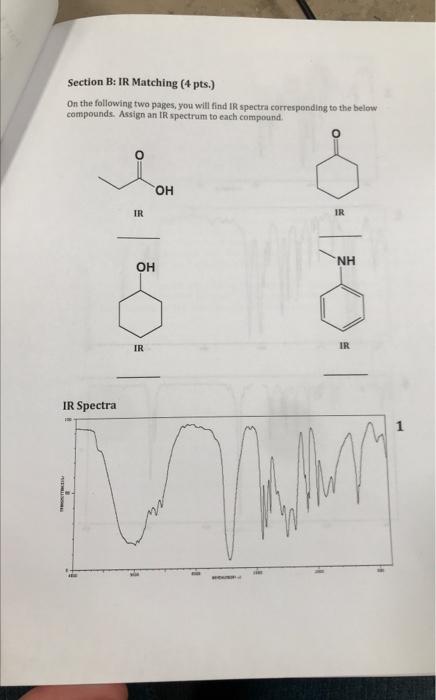  Section B: IR Matching ( 4 pts.) On the following two