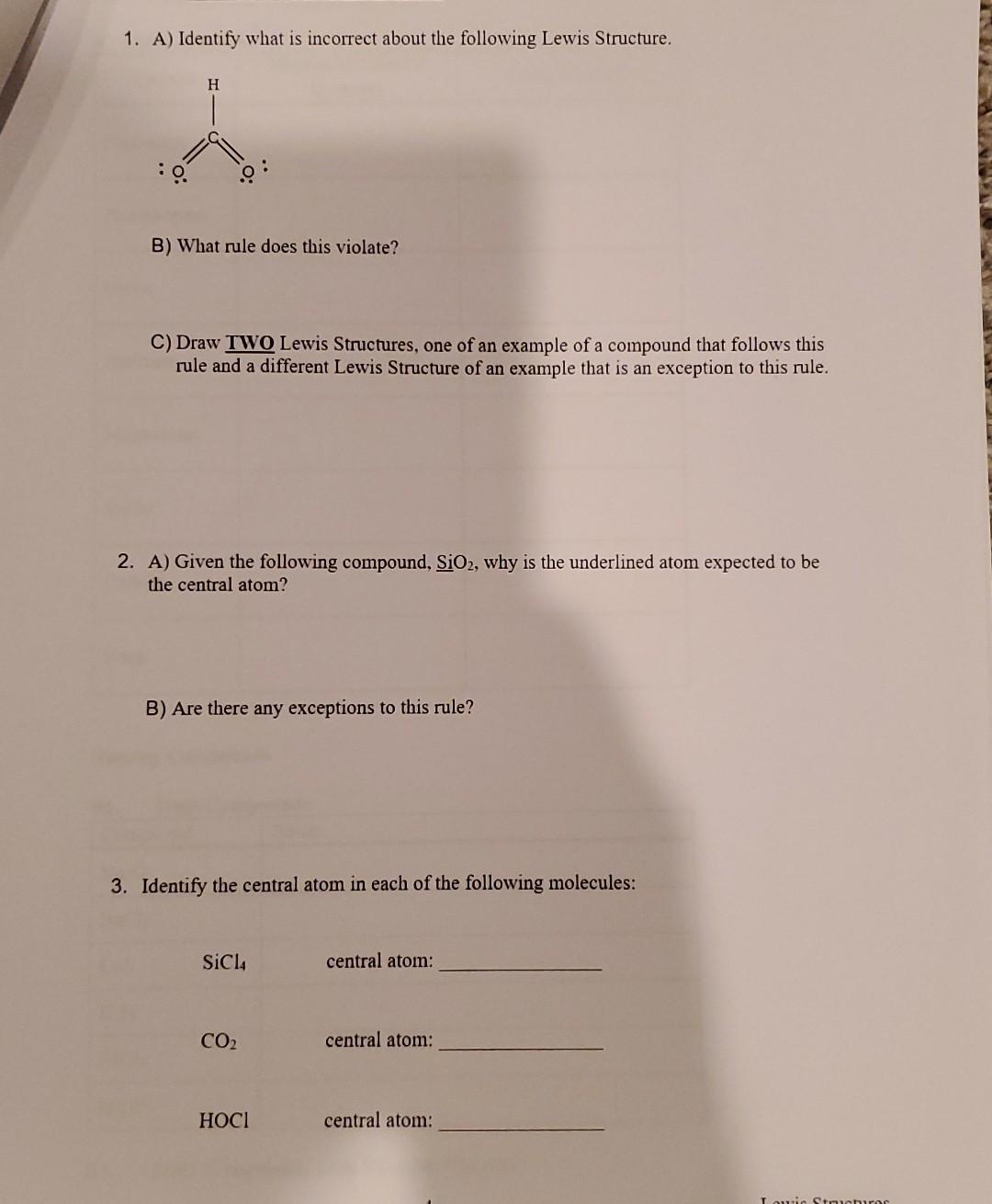 Ouestions Define the following terms: Covalent Bond Polar Covalent Bond Ionic Bond