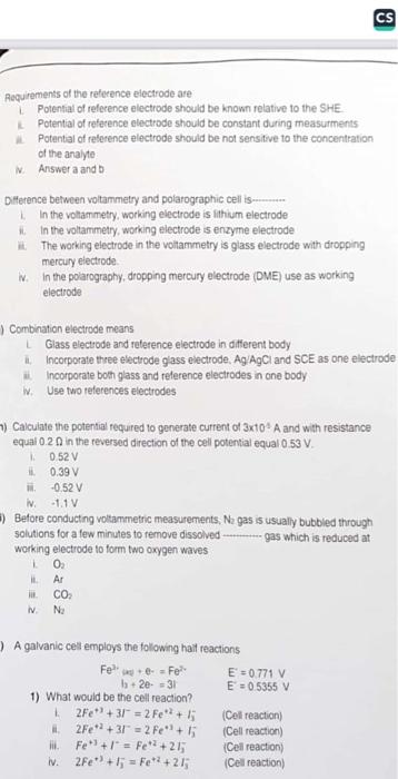 the potential due to transfer of charge to and from the analyte