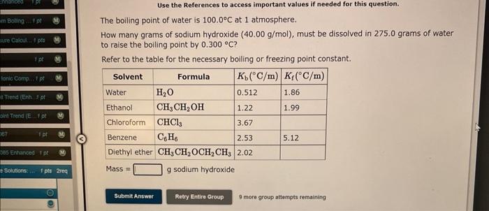  Use the References to access important values if needed for this