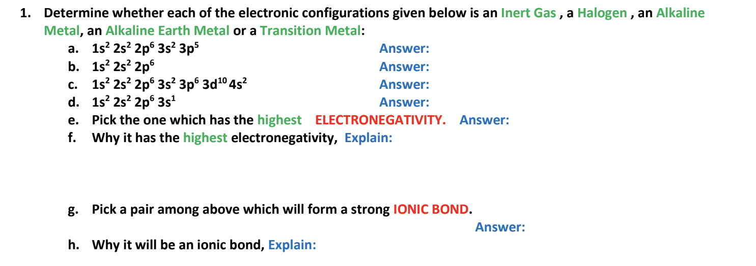  Please do all for better understanding 1. Determine whether each of
