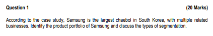 the questions that follow. Samsung is one of the international firms that