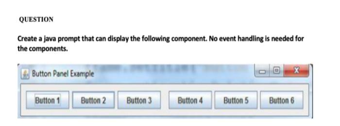 using java please send it as java code and clearly Create a