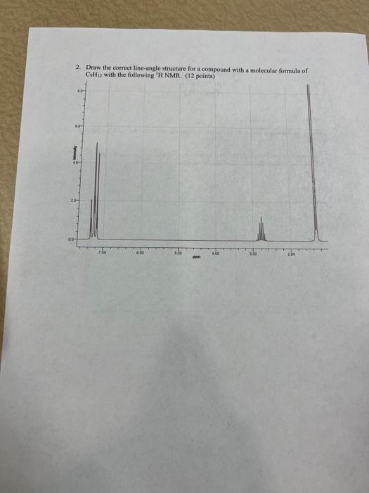  2. Draw the correct line-angle structure for a compound with a