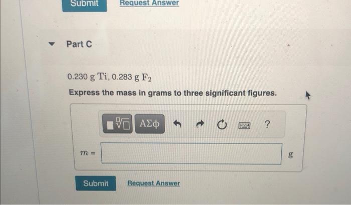 of the product (in grams) for each of the following initial amounts