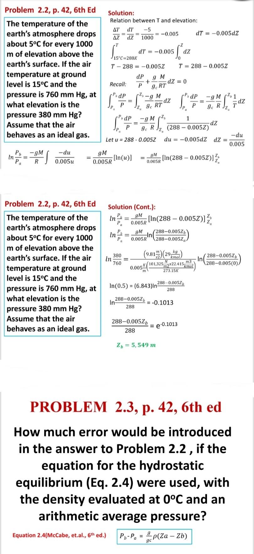 Problem 2.3 please and please explain your answer if possible! Thank you!