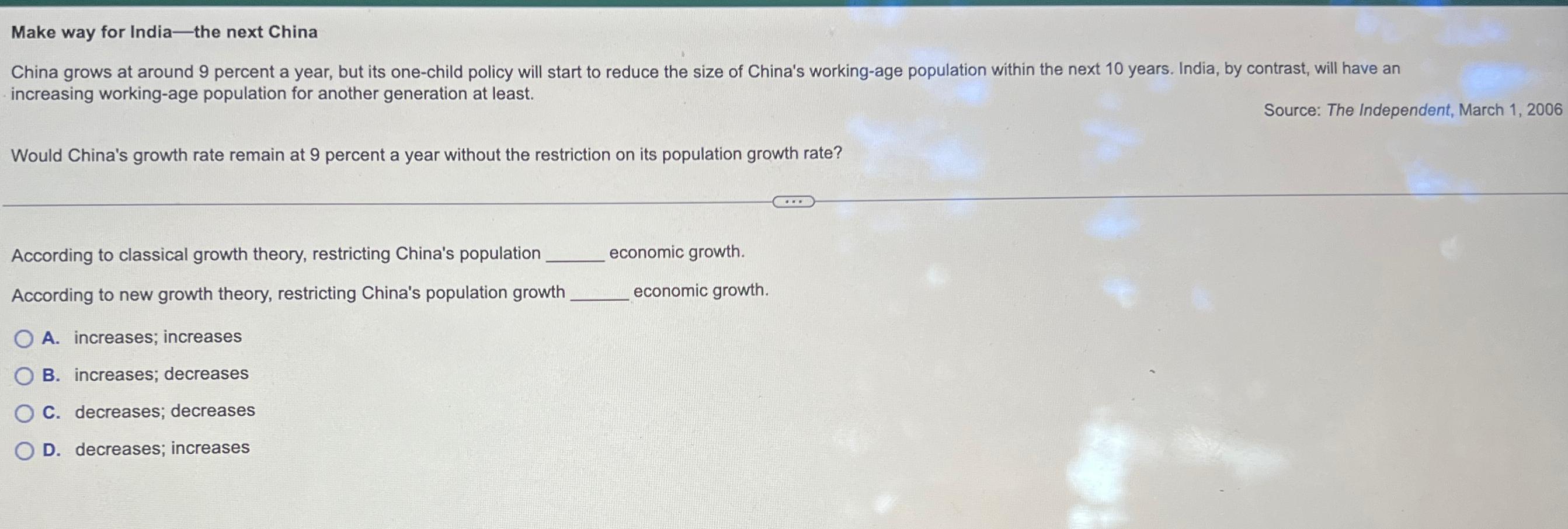  Make way for India-the next China increasing working-age population for another