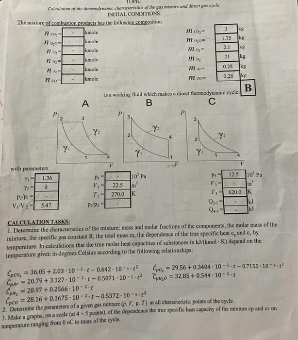  solve calculation task 1. i managed to determine the characteristics of
