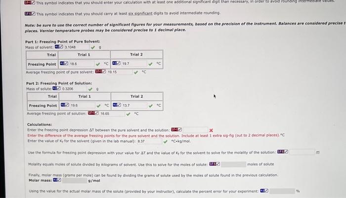please help me do the calculations ( the bottom part) for determination