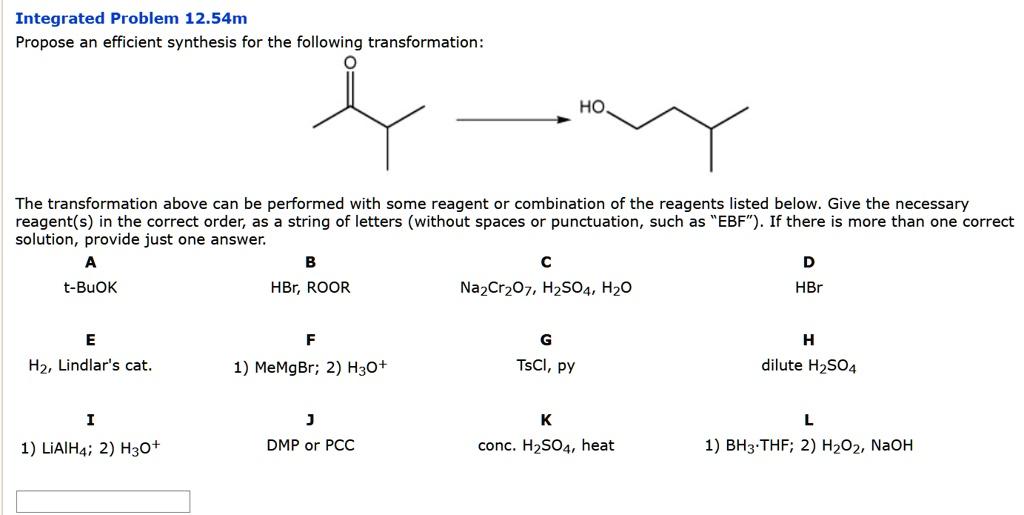  Integrated Problem 12.54m Propose an efficient synthesis for the following transformation:
