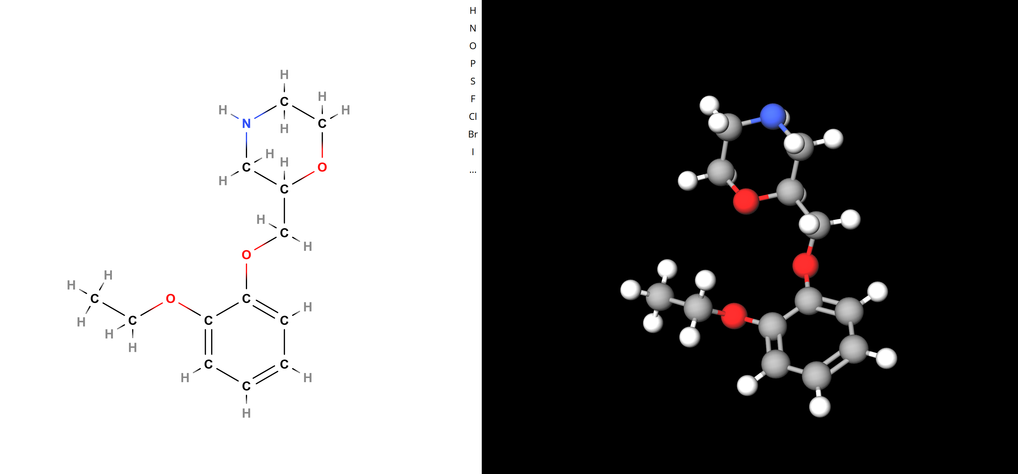  Write down the electron geometry for all carbon atoms in Viloxazine