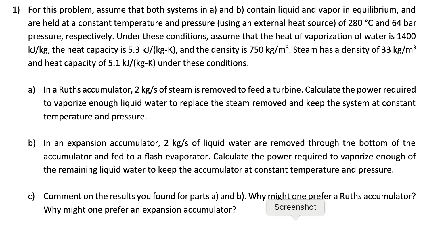  For this problem, assume that both systems in a) and b)