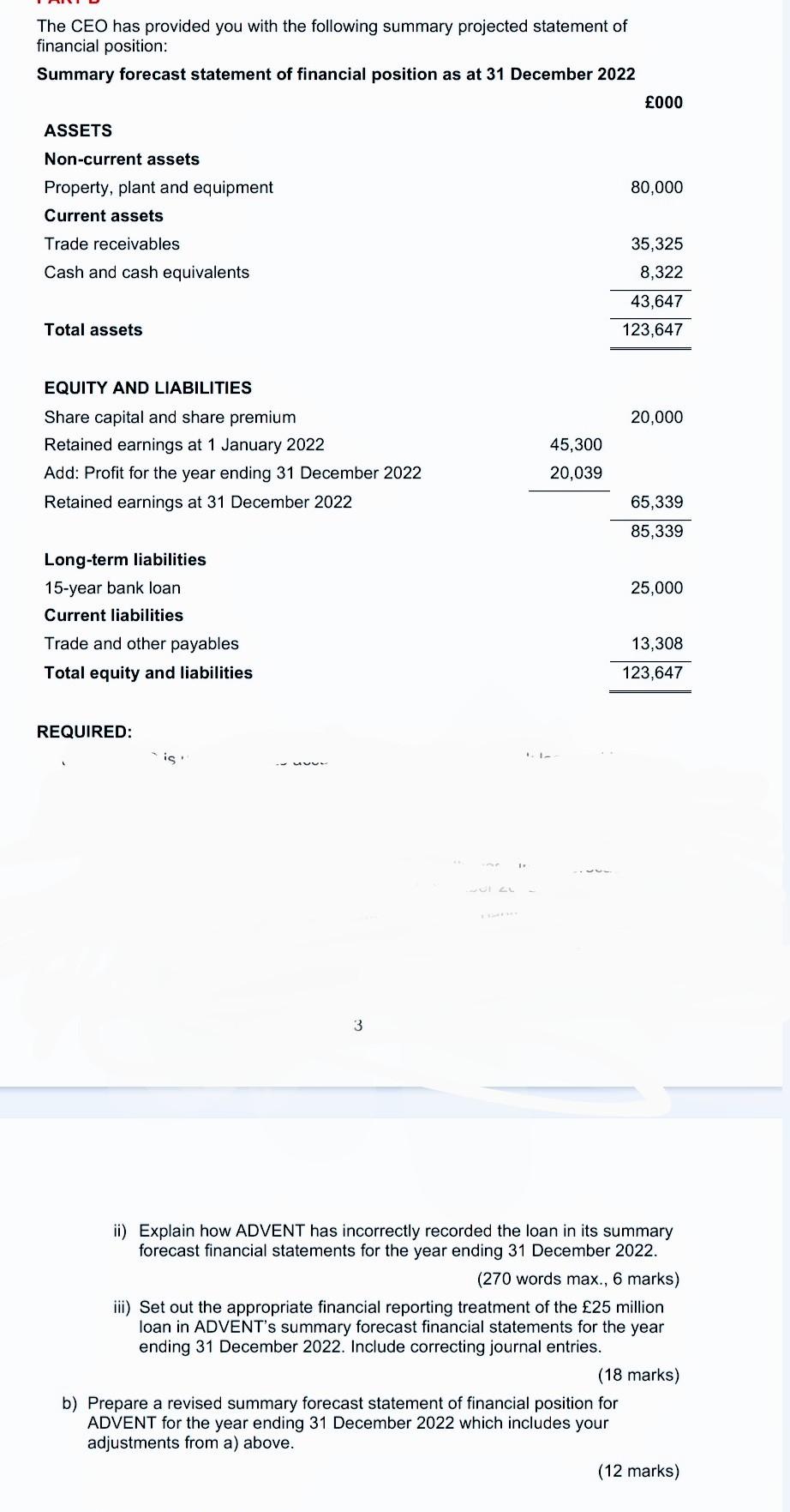 IFRS BASED You may use the following case study( if any