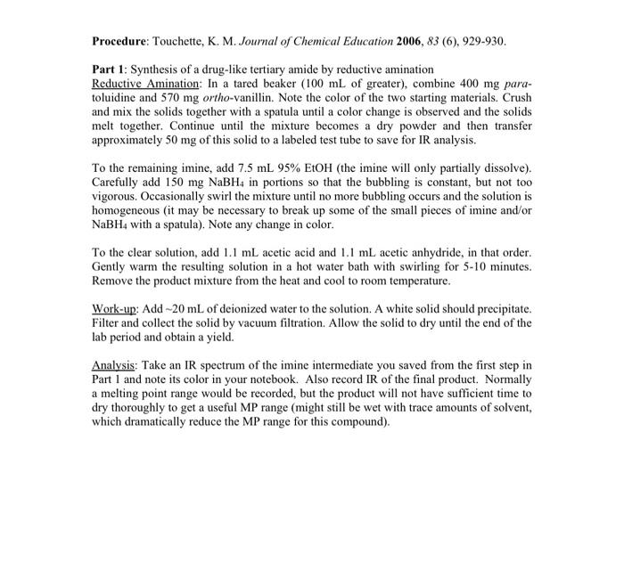 how you got your answers. thank you! Chemicals land equinmentl Table: "Literature