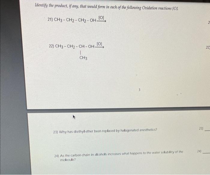 alkane? 18) What is the name of this compound? 19) What is
