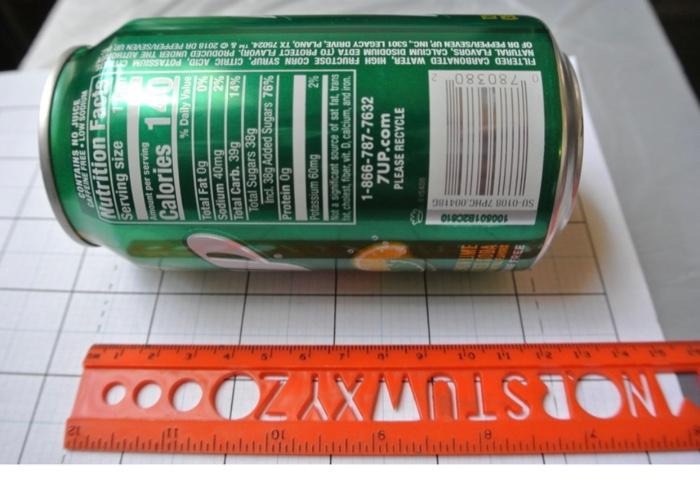 would the volume of the can calculated above be if it was