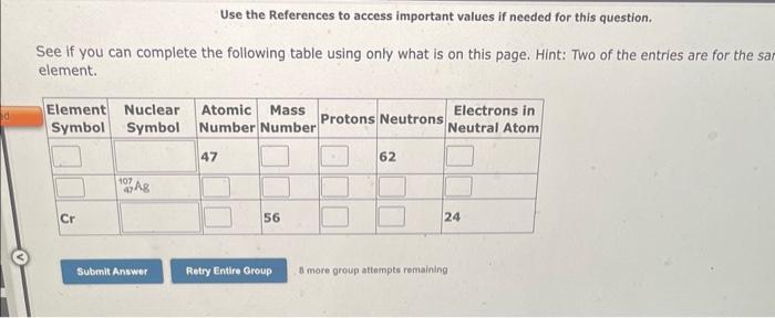  Use the References to access important values if needed for this