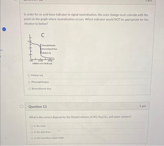 of a weak acid and a strong base a. The endpoint is