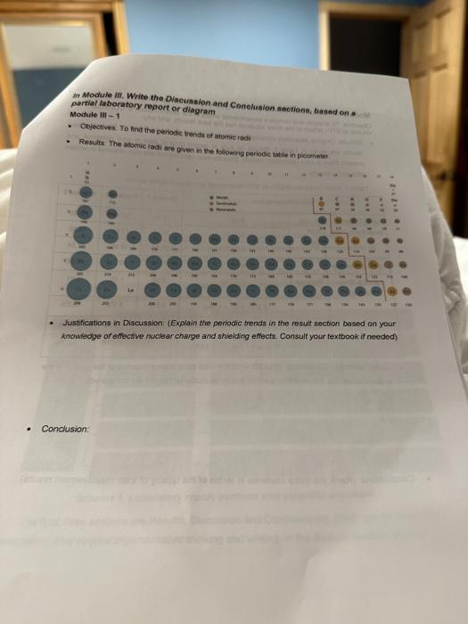  An Module in. Write the Discussion and Conelusion sections, based on