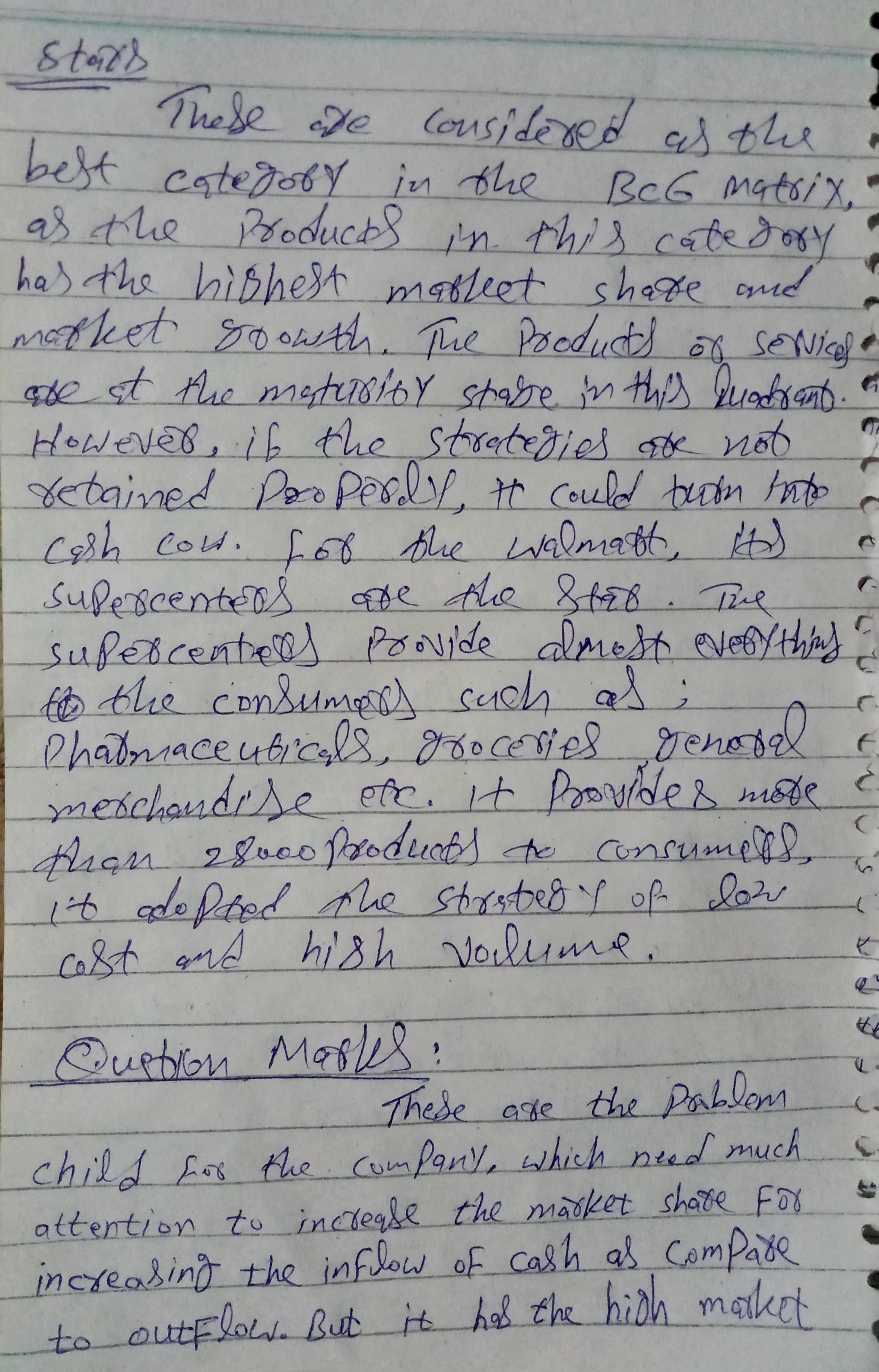 necessary for every company to have cash cow themd ad they bring