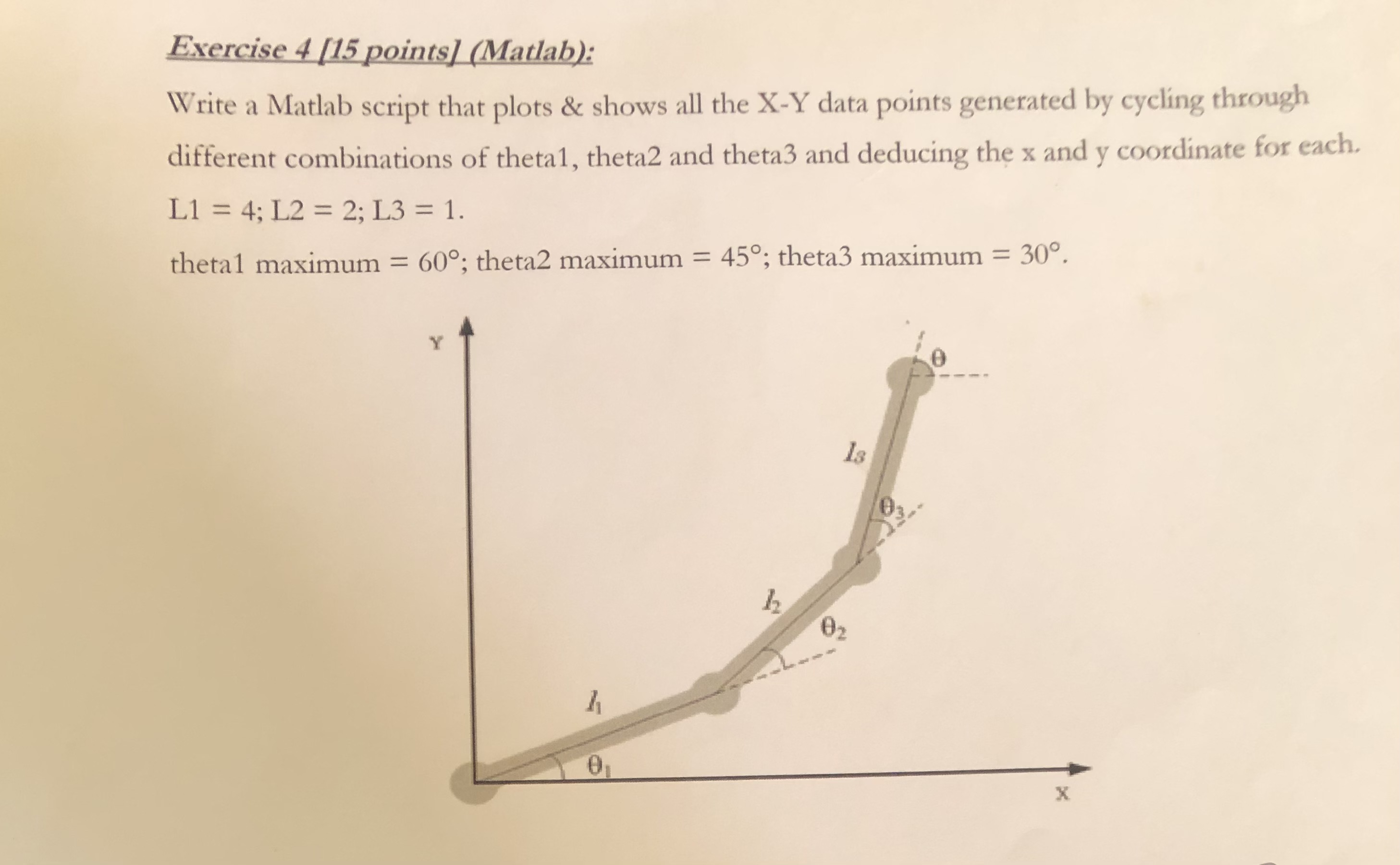  Exercise 4[15 points](Matlab): Write a Matlab script that plots & shows