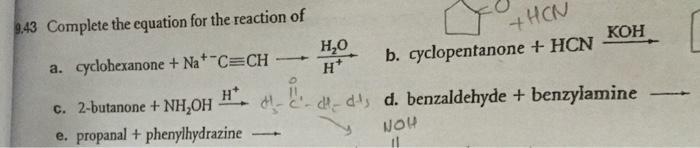please do it correctly.. 9.43 Complete the equation for the reaction of