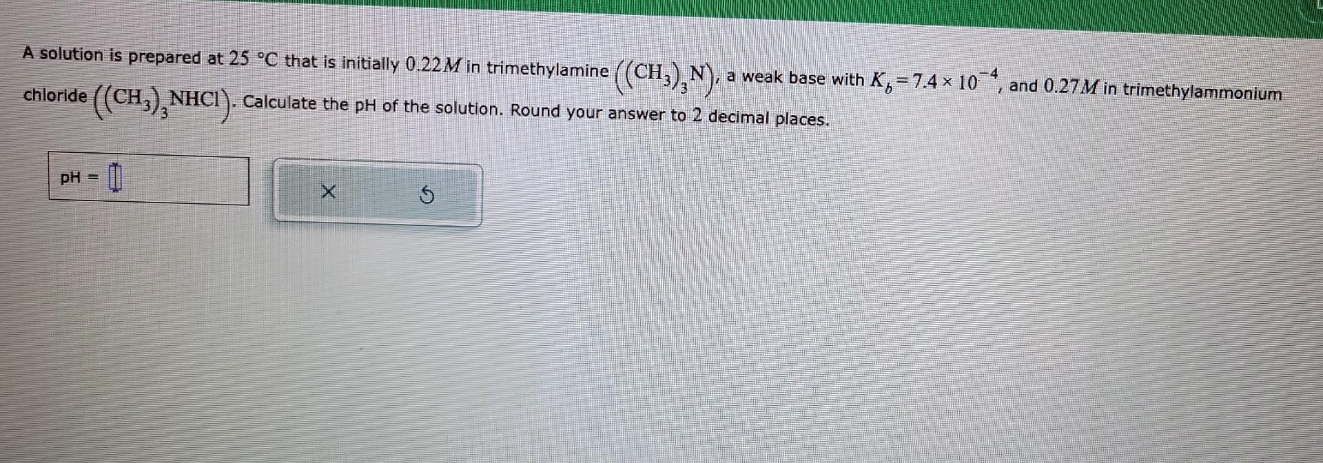 A solution is prepared at 25C that is initially 0.22M in