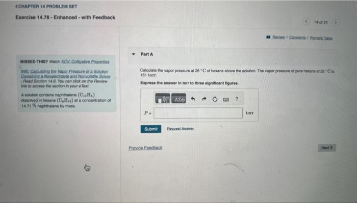  CCHAPTEA 14 PHOQLEM SET Exercise 14.78 - Enhanced - with Feedback