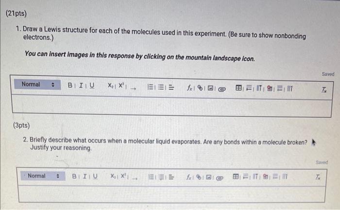 the change in temperature. Table view List view 1. Draw a Lewis