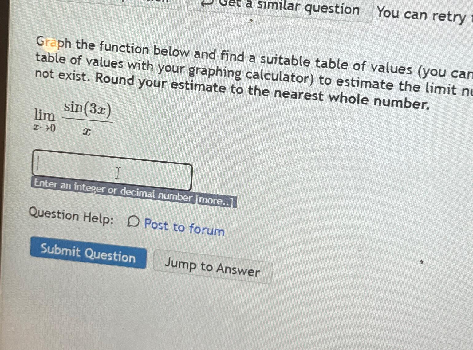  Graph the function below and find a suitable table of values