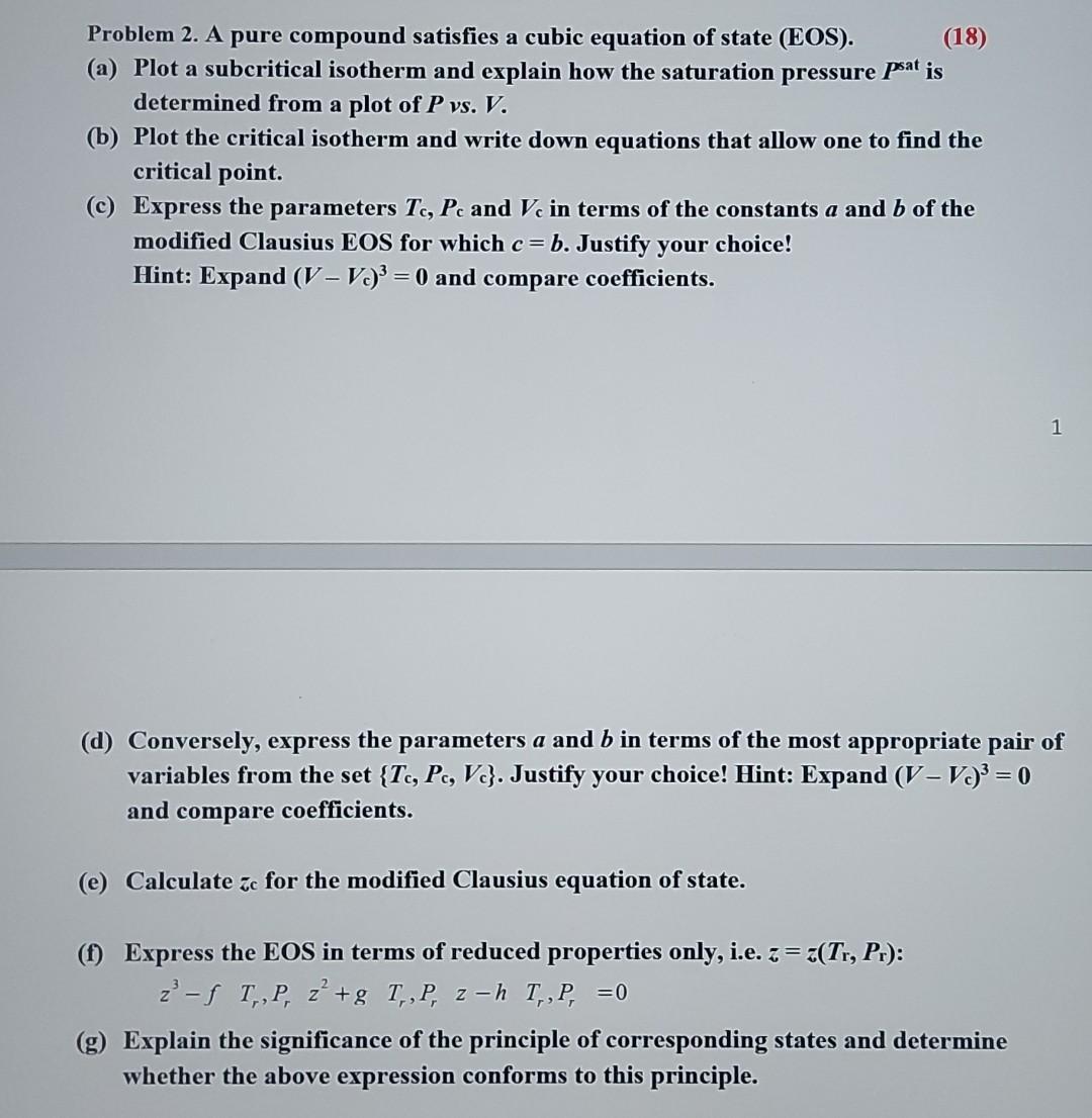 please help with the following question. thanks! Problem 2. A pure compound